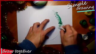 How to draw a Christmas picture #007