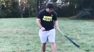 baseball bat amazing move