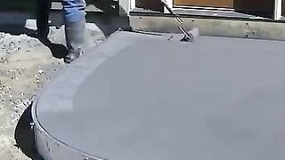 How to stamp a concrete walkway #shorts