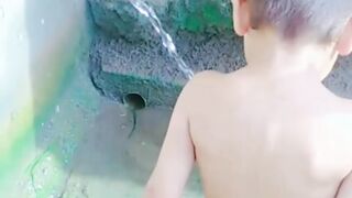 Sraiki baby love scene village swimming