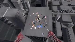 Spiderman VR rooftop party