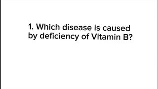 Disease of vitamins deficiency