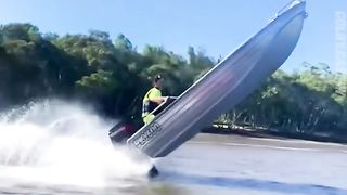 This speedboat can do a... wheelie? ????