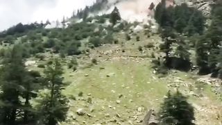 Rock landslide