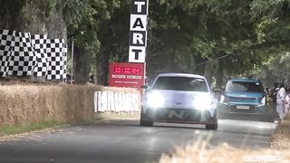 Hyundai RN22 E ( ioniq 6 N ) Huge Crash into the hay bales! 2023 Goodwood Festival of Speed!