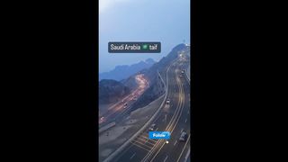 Beautiful View of Taif to Makkah Road Saudi Arabia