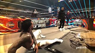 Jimmy Uso backstabs his brother during Tribal Combat Raw highlight August 7, 2023