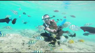 Snorkling at Sabang Beach