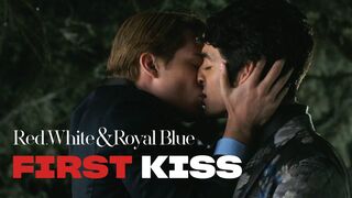 Prince Henry and Alex First Kiss Red White Royal Blue