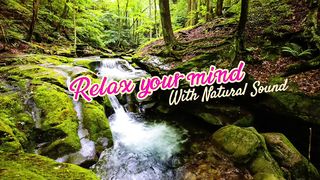 Please relax your mind by listening to music and natural sounds