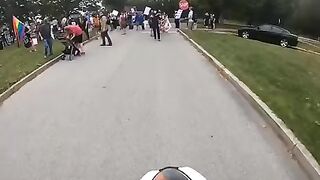 BLM Protesters Trying to Stop A Biker