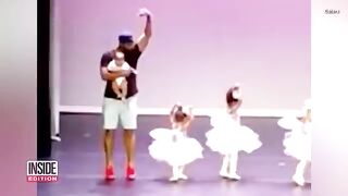 Devoted dad dance with her child