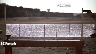 A bullet captured in slow motion