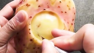 Amazing carving fruit style to create style potato flower