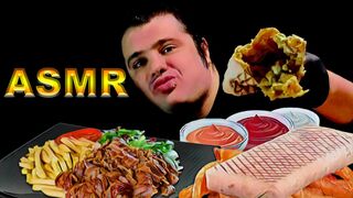 ASMR D UN TACOS CHICKEN  + UNE ASSIETTE KEBAB )  EATING SOUNDS