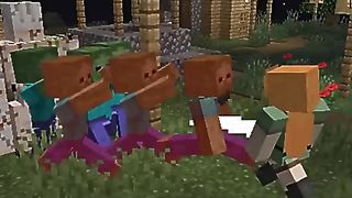 Girls vs Boys with IRON GOLEM in MINECRAFT #shorts