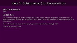 Surah Al-Muzzammil (The Enfolded One)_ Arabic and English translation.