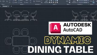 How to Create Dynamic Dining Table | AutoCAD Advanced