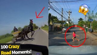 Top 100 Crazy Close Call Road Moments Caught On Camera