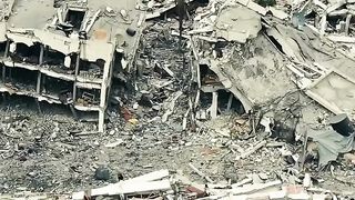 Aerial footage shows the massive scale of destruction in Gaza