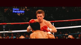 Super boxer Manny Pacquiao in action with power punches