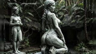 ART BEAUTIFUL stone statues of Amazons FOUND in waters of Amazon