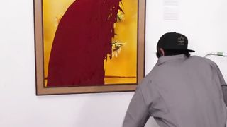 Janitor ruins 10 million dollar painting!