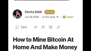 How to Mind Bitcoin at Home and Make Money