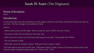 Surah Fatir (Sang Pencetus)_ Terjemahan Arab dan Inggris.