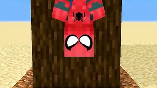 Help Herobrine Draw SPIDERMAN (Imagine Dragons) #minecraftshorts #bones #herobrine