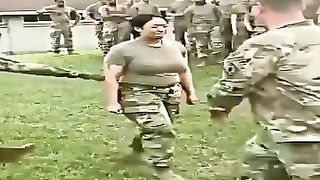 Very hard training of Army