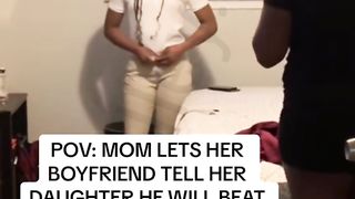 Mother Lets Her Boyfriend Talk To Her Daughter Any Kind Of Way Just Because He's Taking Care Of Her!