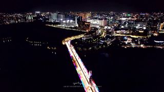 Hyderabad city drone visuals (night view) in 4k - Hitech city