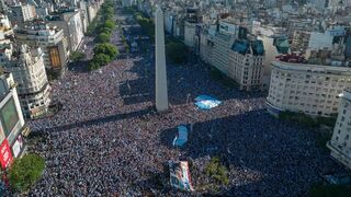 SEA OF FANS CELEBRATING IN BUENOS AIRES