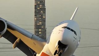 Emirates A380 over Dubai