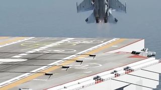 Su-33 cobra landing on aircraft carrier in DCS