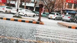 Snowfall in Islamabad