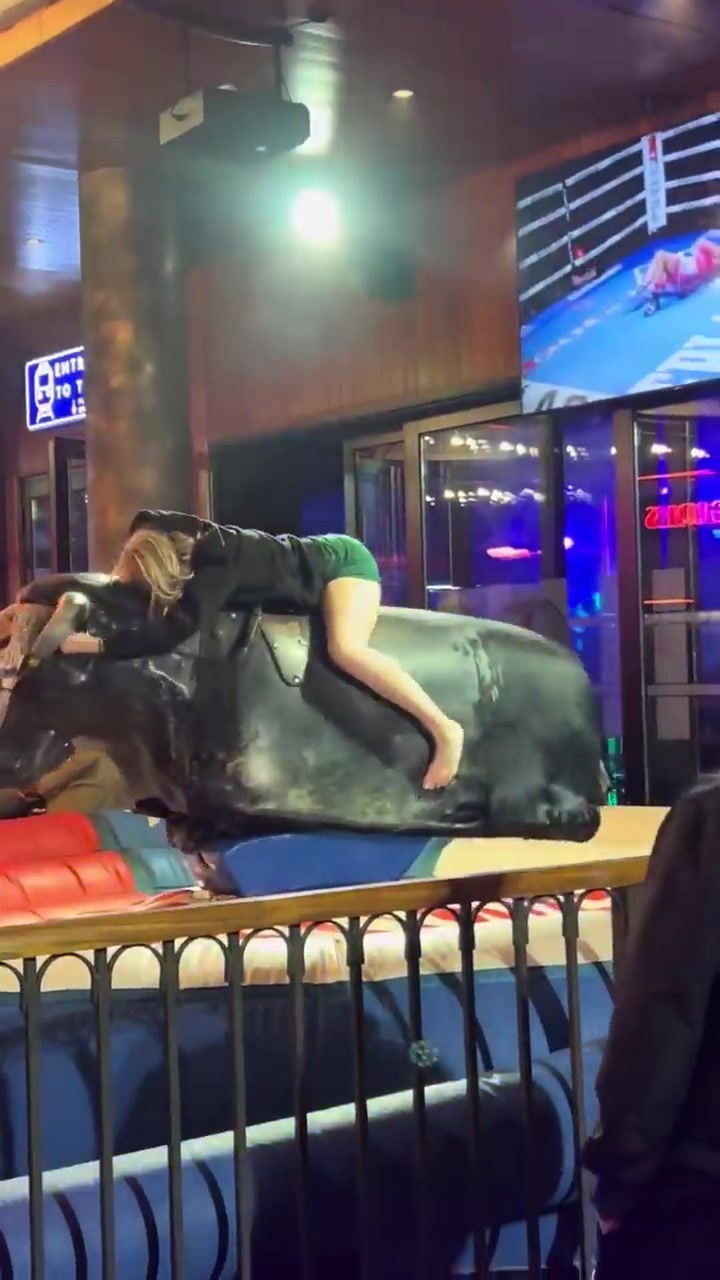 Last night crazy bull riding in Benidorm Spain _ machinecal bull _ Benidorm  bu... by Andinyuliani on Febspot