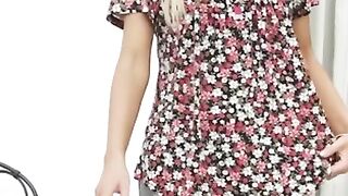 Women's Short Sleeve Shirts Long Sleeve Floral Summer Tops Loose Fit for Leggings