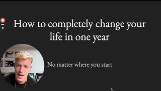 how to COMPLETELY change your life in one year...