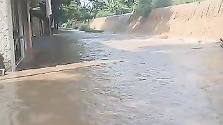 flood disaster in Losari, Java, Brebes, Indonesia