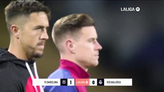 Summary of the Barcelona and Real Mallorca match (1-0)  Round 28 - Spanish League