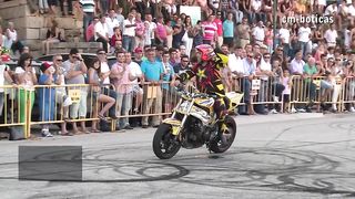 Paulo Martinho _ Moto Freestyle _ Quemando Rueda [Burnout] _ [ Tire 1000 degree ] _ BOTICAS