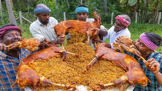 INSIDE MUTTON BIRYANI | Full Goat Mutton Cooking with Stuffed Biryani | Mutton Inside Biryani Recipe