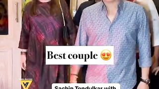 Sachin Tendulkar with wife