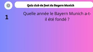 Quiz club de foot du Bayern Munich