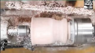 Woodturning -Making a wooden cup from colored pencils_2