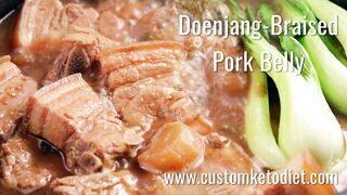 Keto Doenjang-Braised Pork Belly