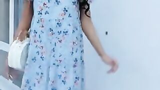 Sprin Summer Fashion Women V neck Short Sleeve Lose Chick Floral Printed Dress