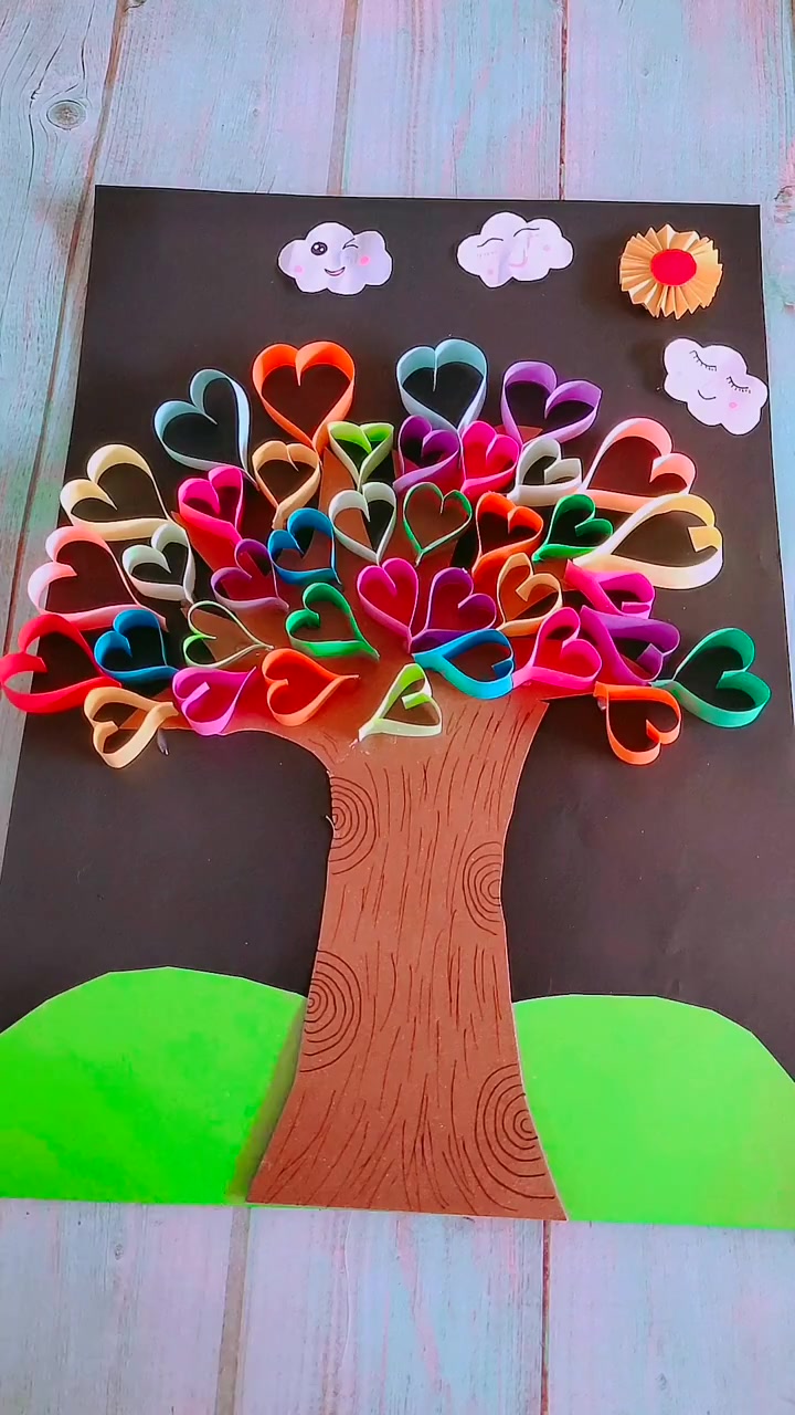 Amazing paper heart tree ️ by Sandun Aberathna